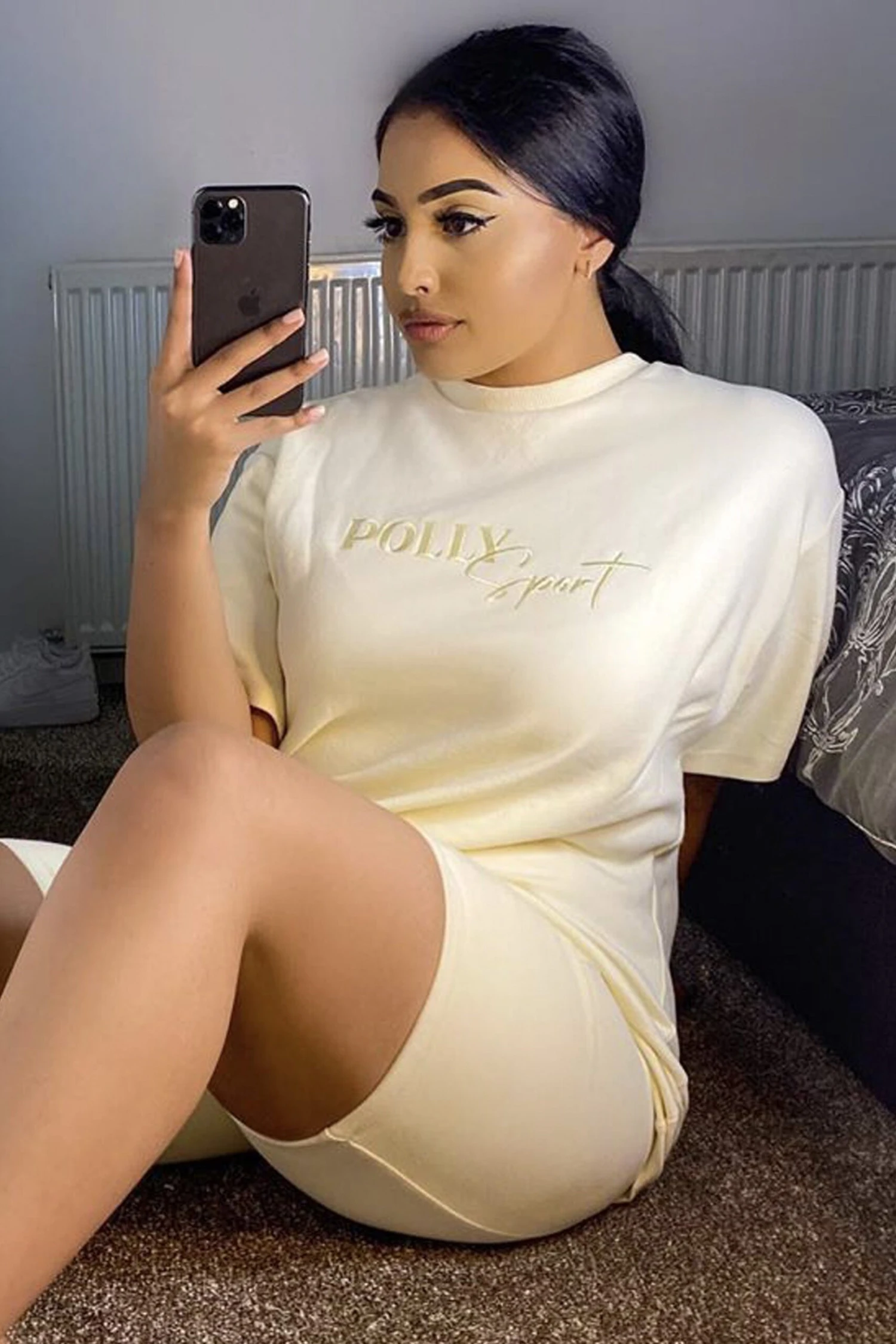 Here’s The Tee Oversized T-Shirt Dress In Cream - Image 3