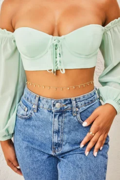 Drippin With Diamonds Diamant Belly Chain In Gold