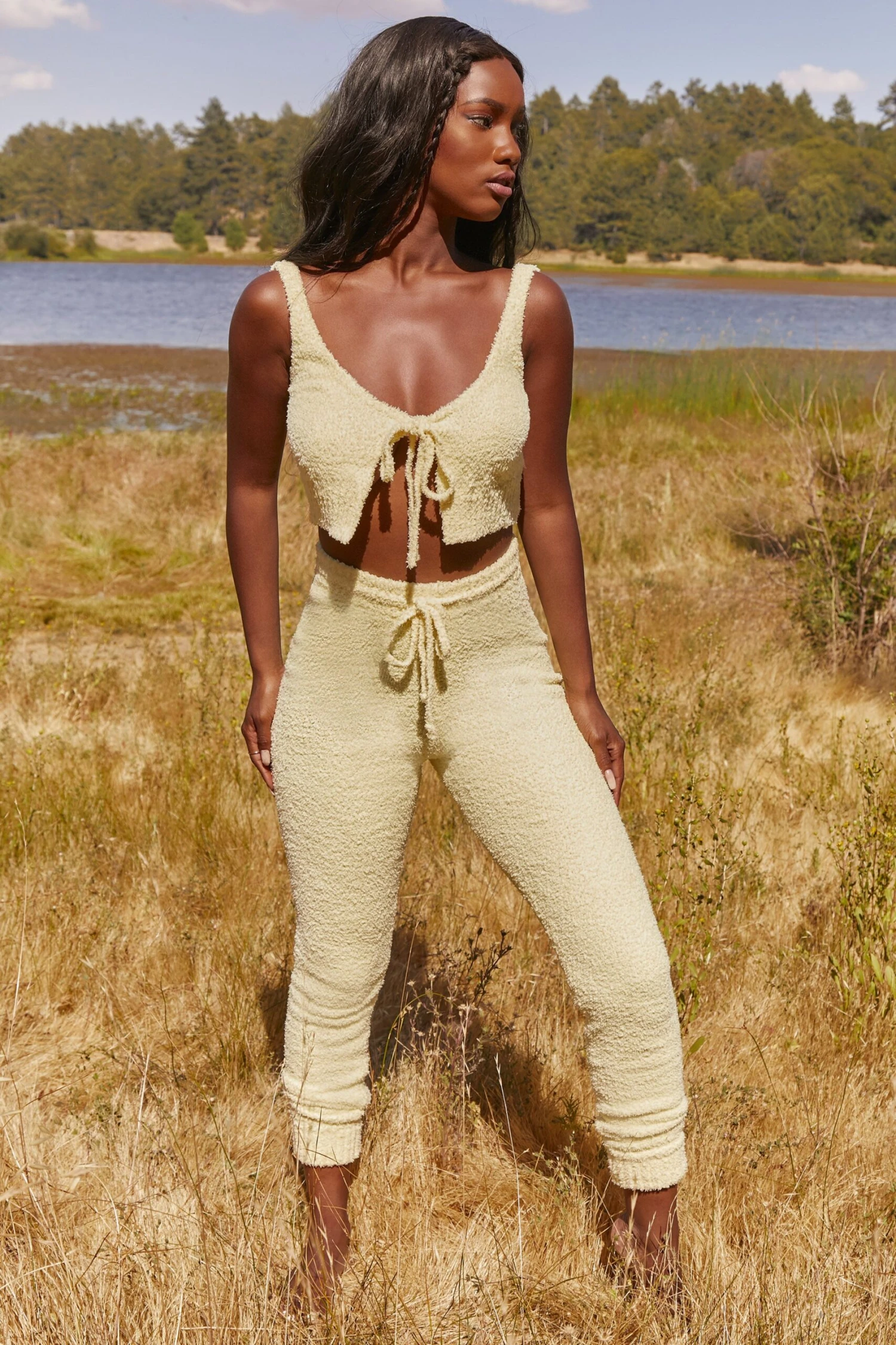 Cosy Joggers In Yellow - Image 8