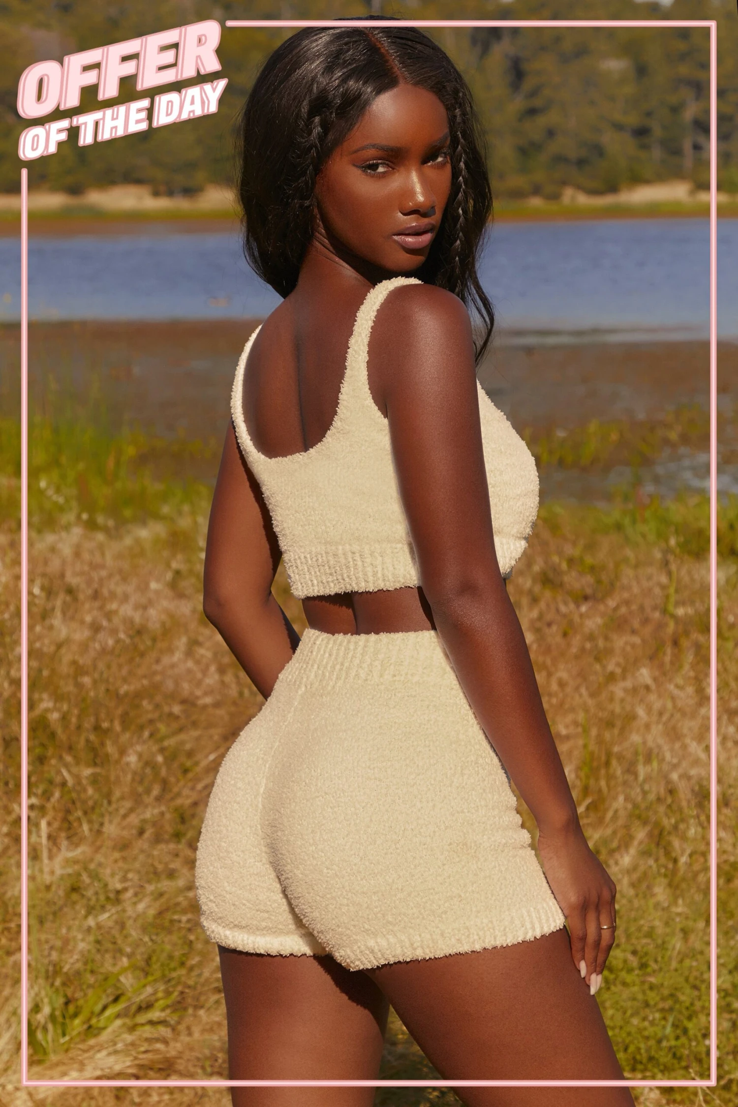 Cosy Mini Shorts In Yellow - Image 3