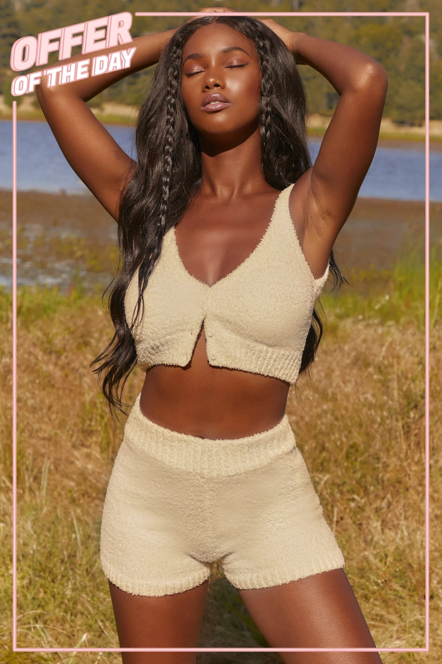 Cosy Mini Shorts In Yellow - Image 9