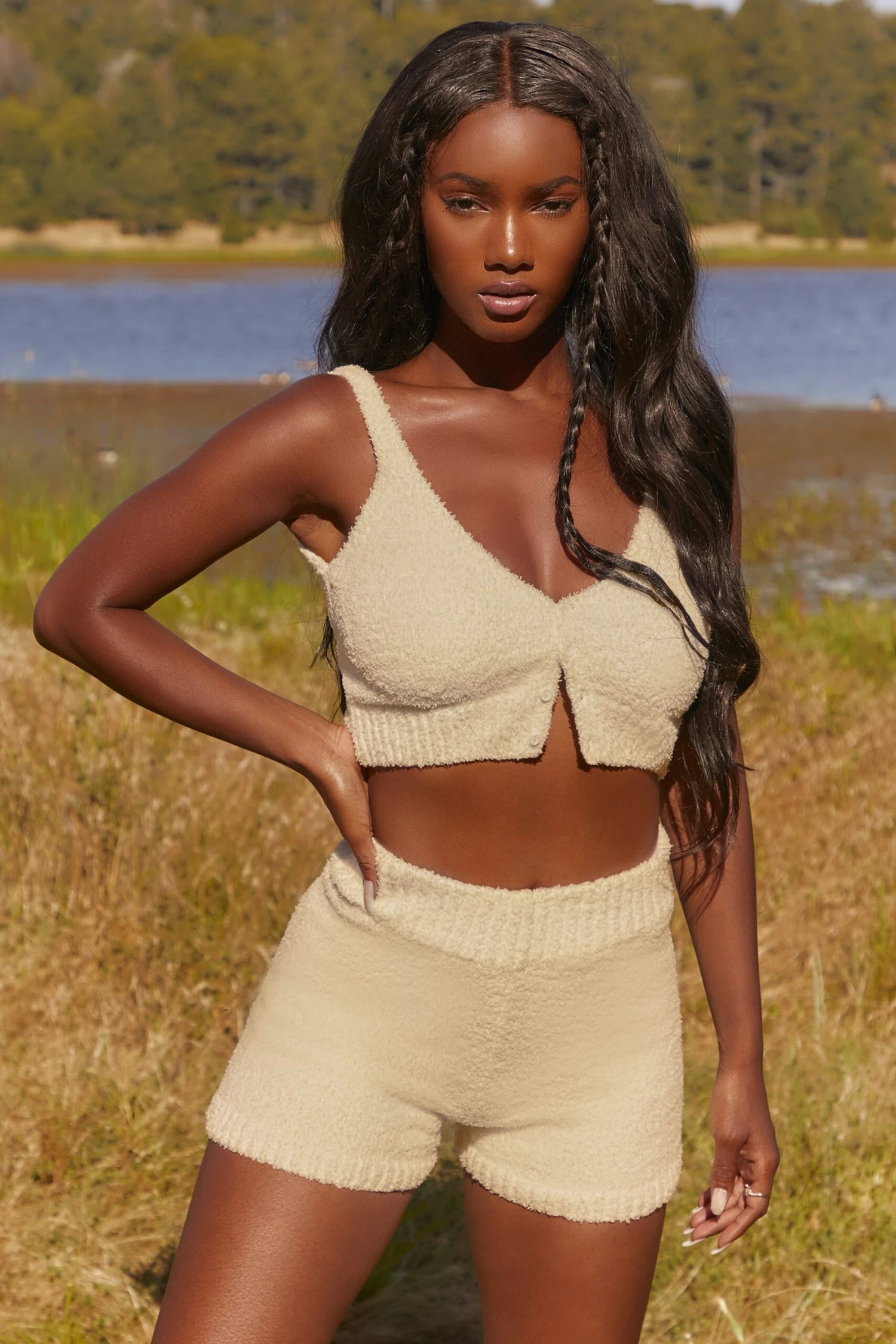 Cosy Mini Shorts In Yellow - Image 8