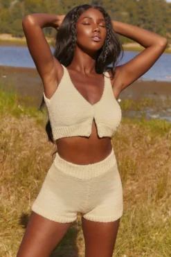 Cosy Mini Shorts In Yellow