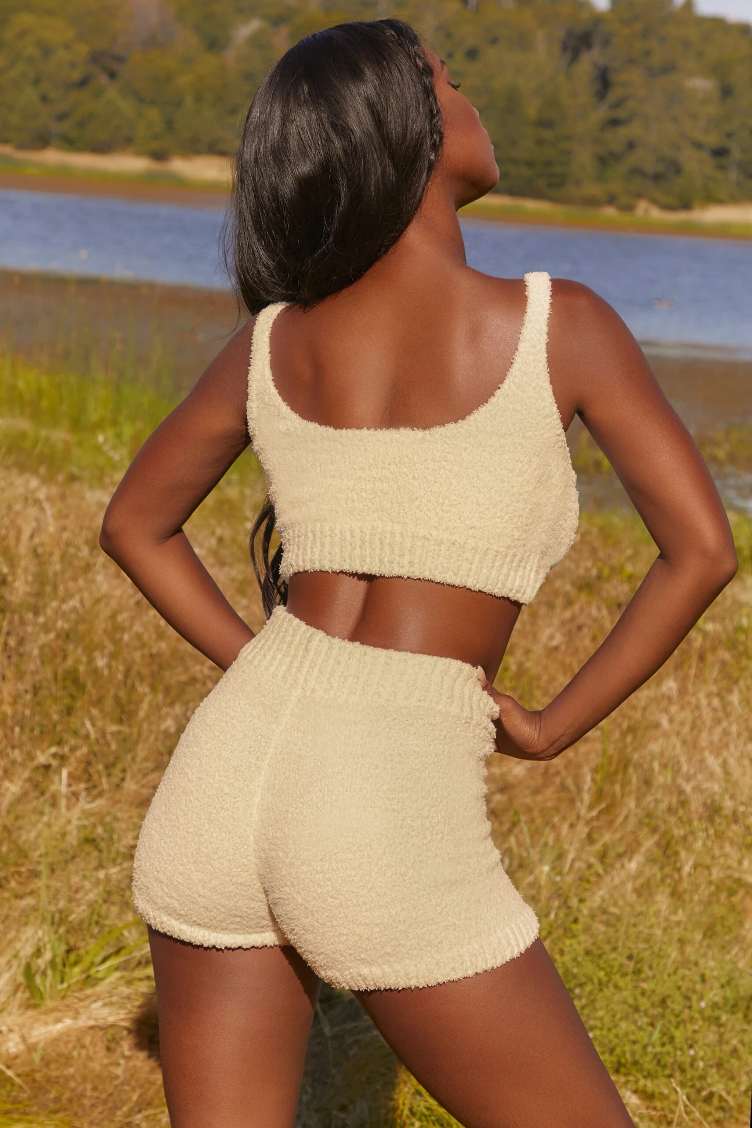 Cosy Mini Shorts In Yellow - Image 2