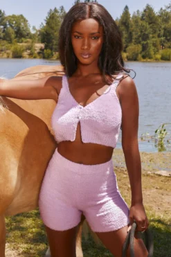 Cosy Biker Shorts In Lilac