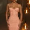 Corset Mini Dress In Blush