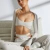 Long Sleeve Bralet In Grey