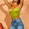Corset Top In Green