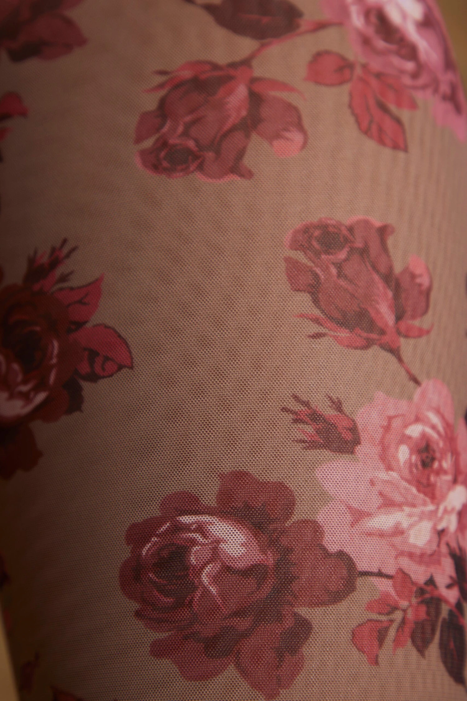 Split Flare Ruffle Trousers In Beige Print - Image 5