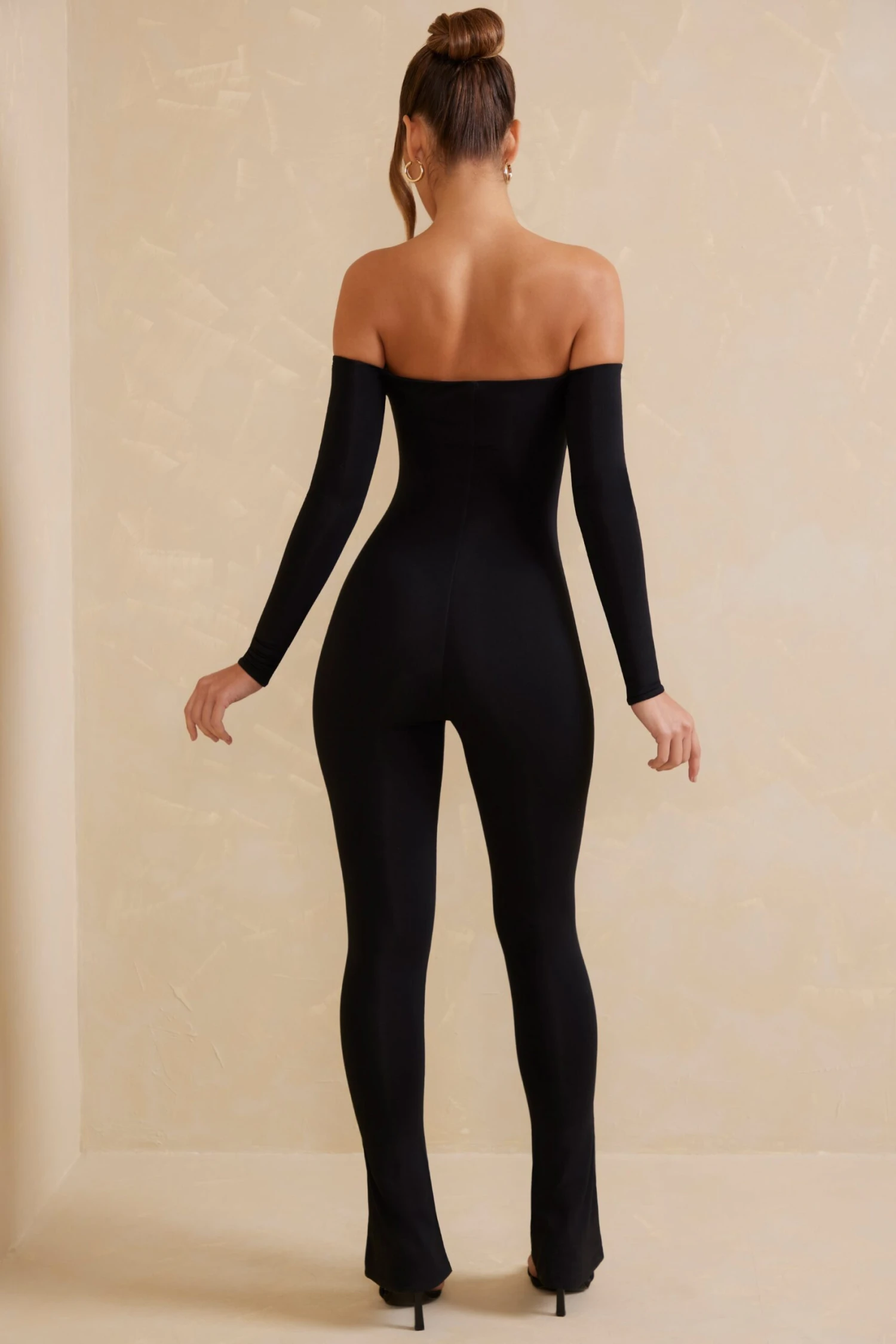 Off The Shoulder Jumpsuit In Black - Image 9