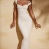 Sweetheart Neckline Maxi Dress In Ivory