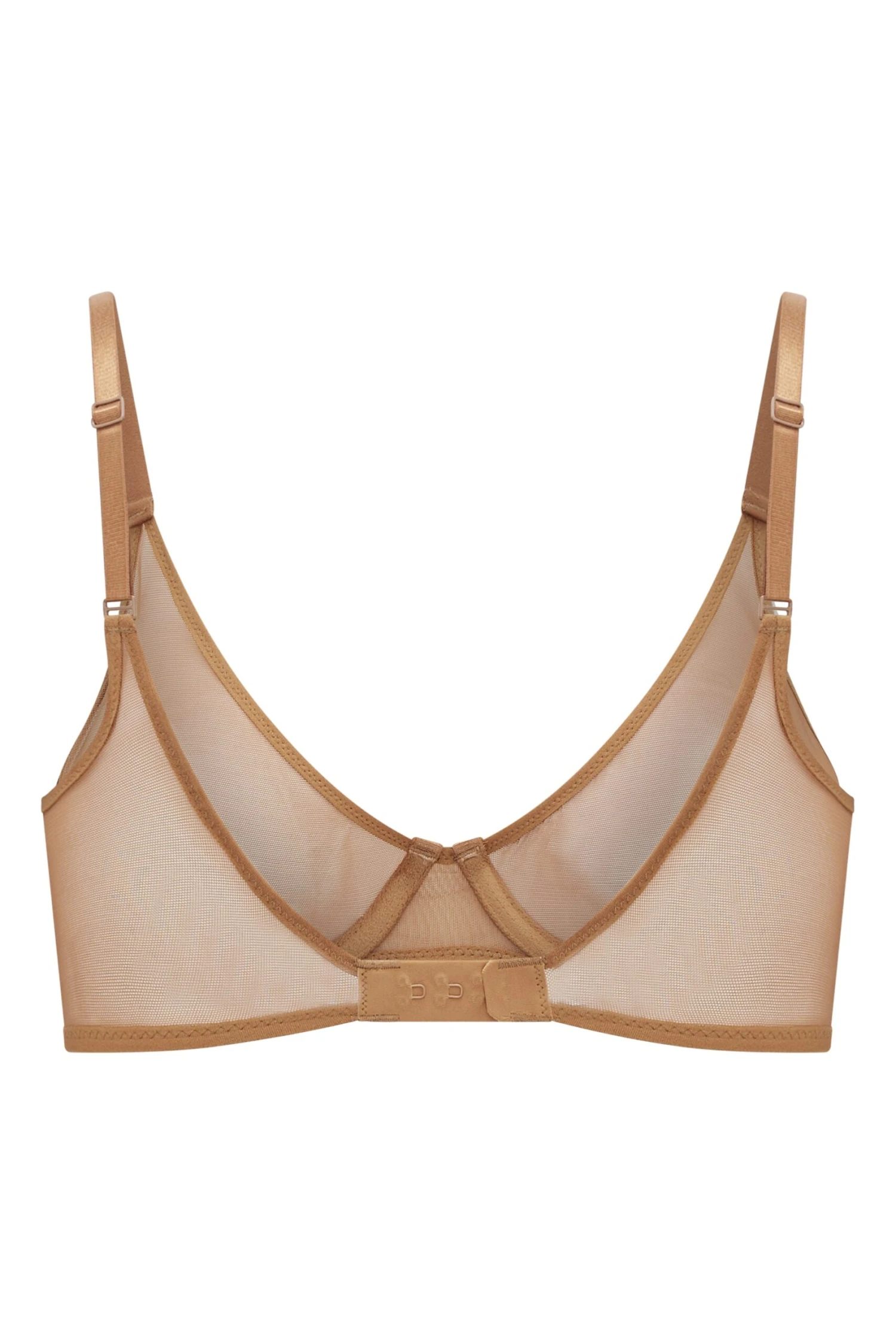 Soft Mesh Single Layer Underwired Bra In Almond - Image 7