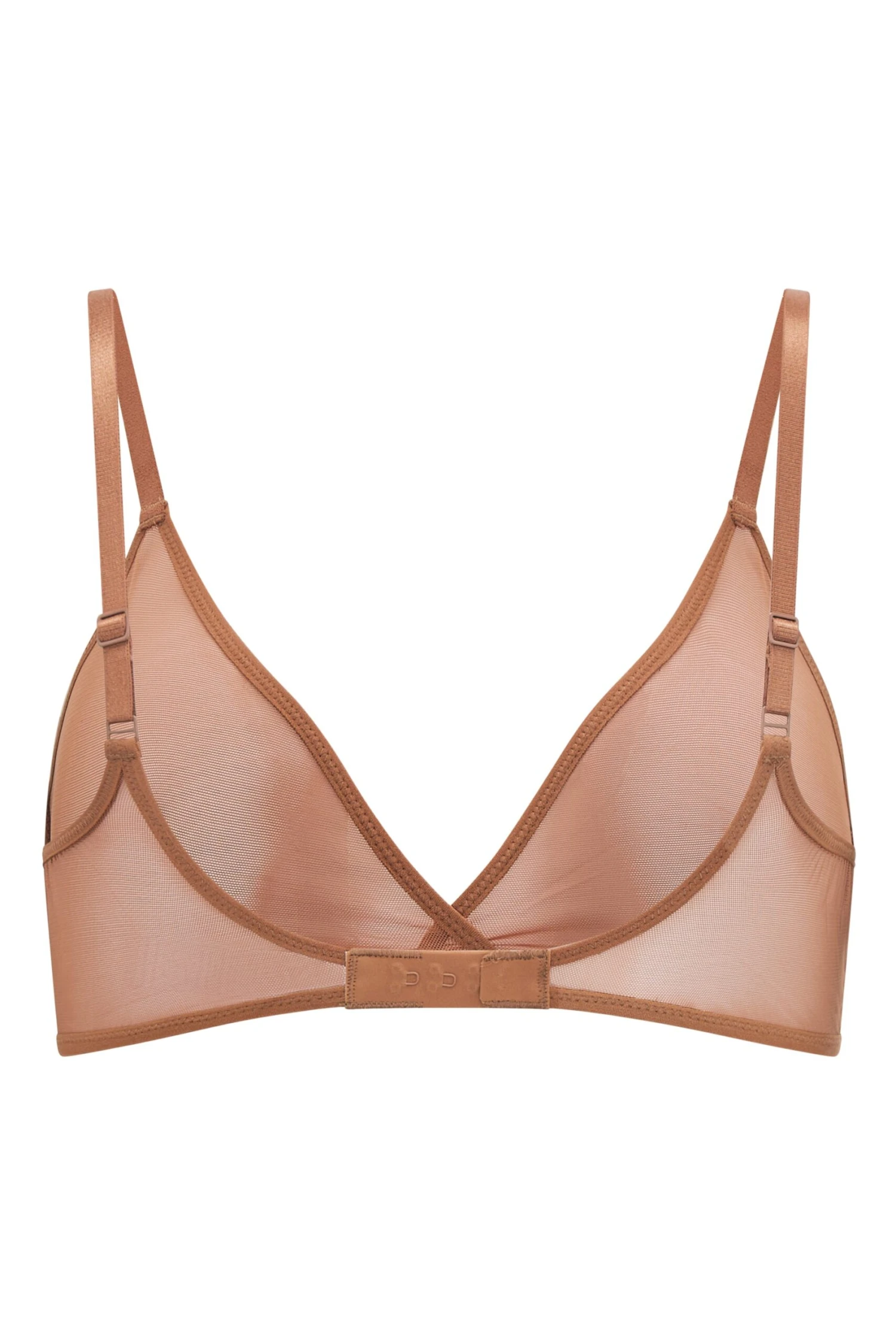 Soft Mesh Single Layer Triangle Bra In Honey - Image 7