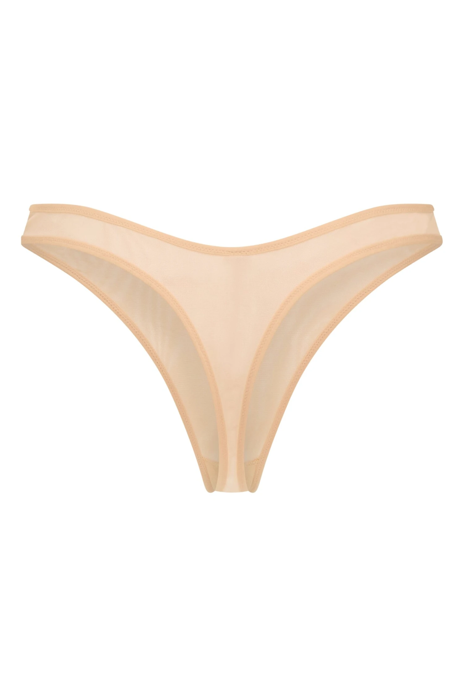 Soft Mesh Thong In Beige - Image 7