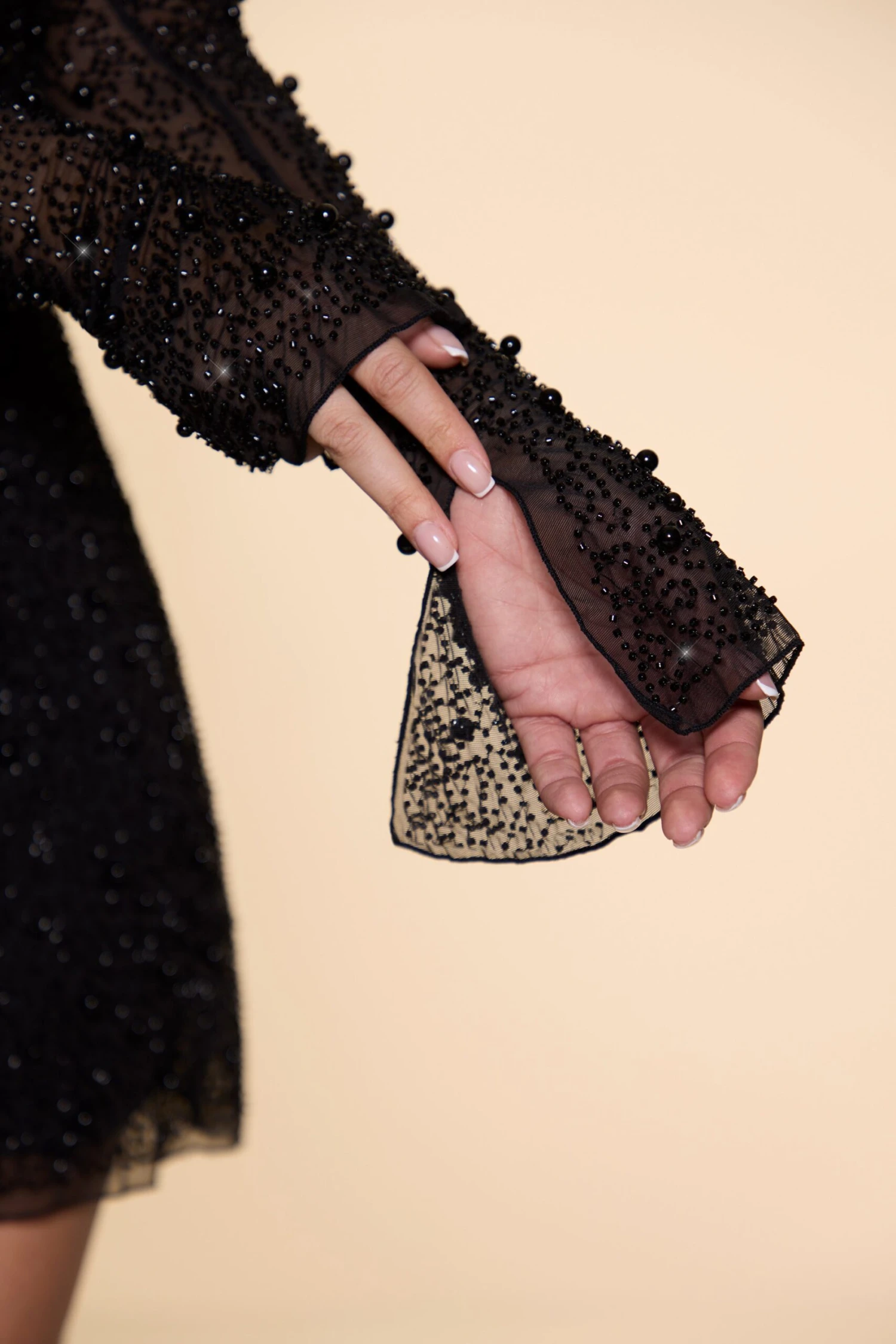 Embellished Asymmetric Corset Mini Dress In Black - Image 8