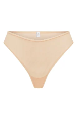 Soft Mesh Brief In Beige