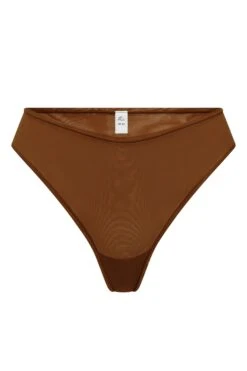 Soft Mesh Brief In Chestnut