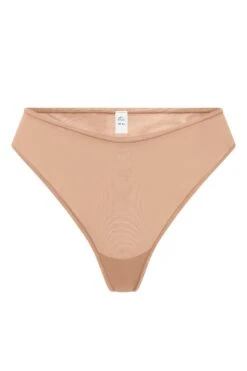 Soft Mesh Brief In Warm Peach