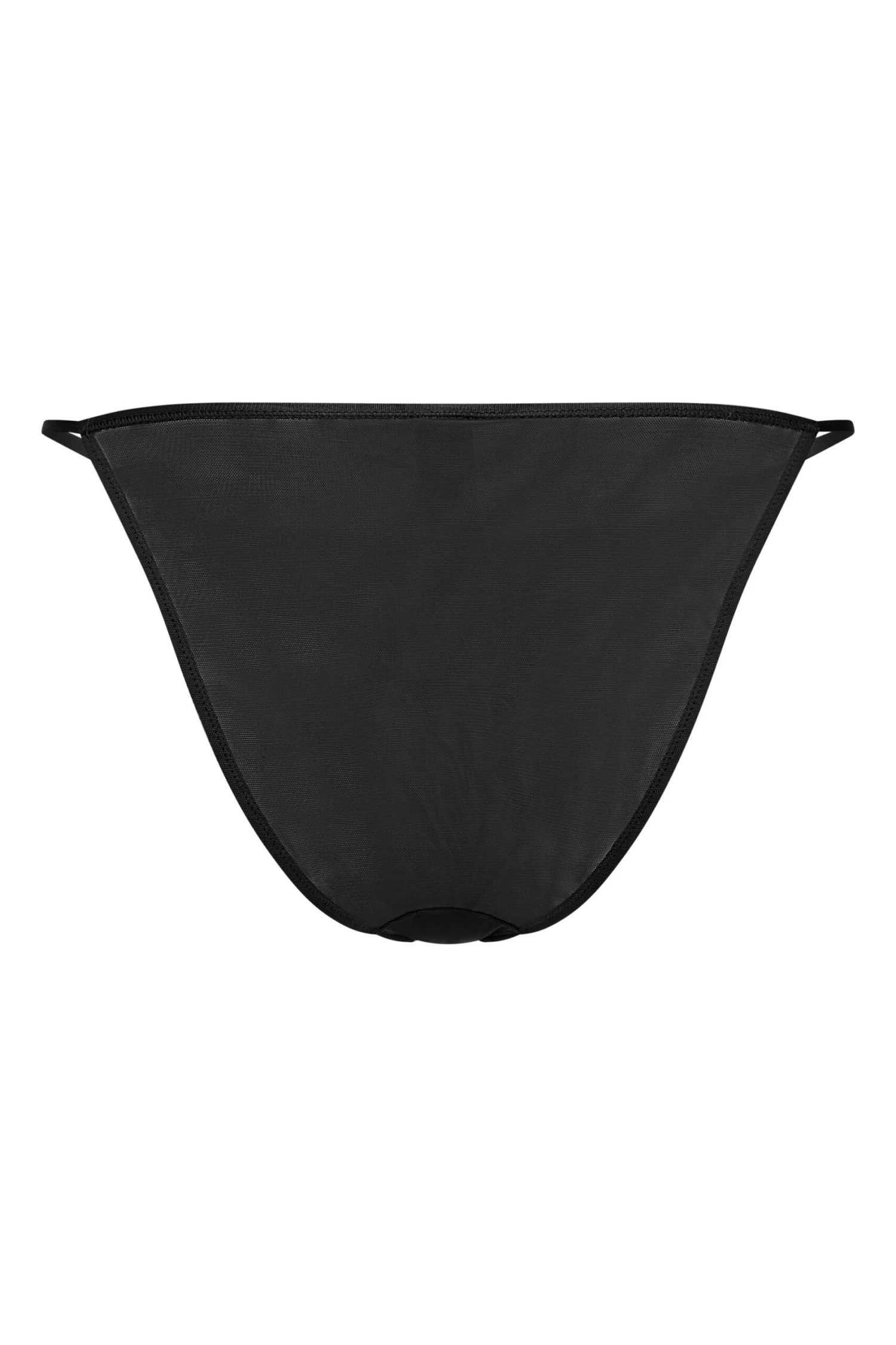 Soft Mesh String Bikini In Black - Image 6