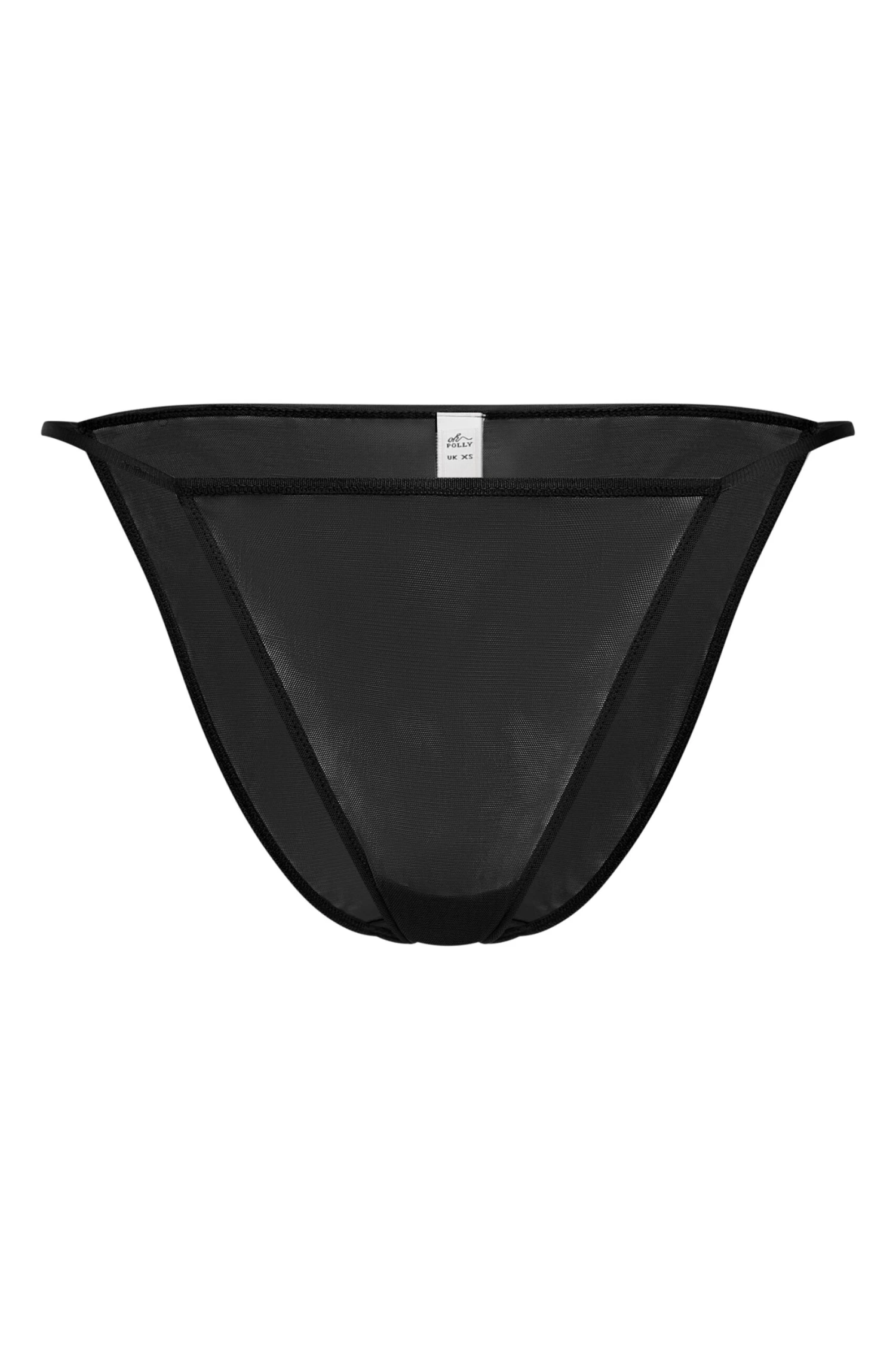 Soft Mesh String Bikini In Black