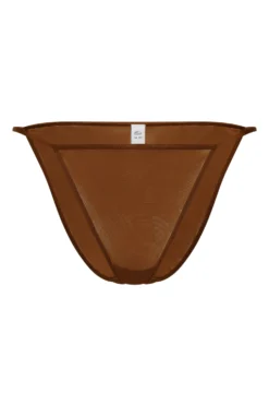 Soft Mesh String Bikini In Chestnut
