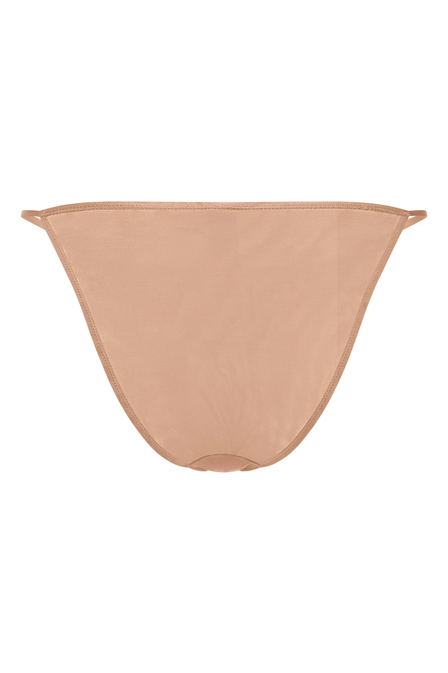 Soft Mesh String Bikini In Warm Peach - Image 6