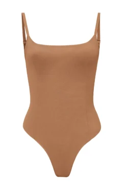 Soft Mesh Bodysuit In Honey