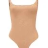 Soft Mesh Bodysuit In Warm Peach