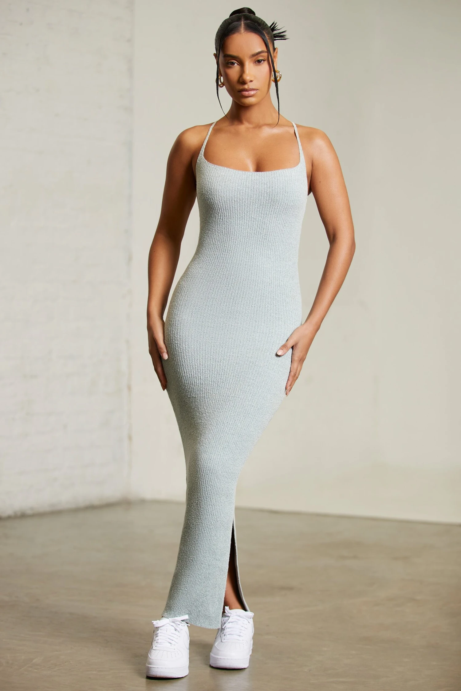 Low Back Maxi Dress In Mint - Image 5