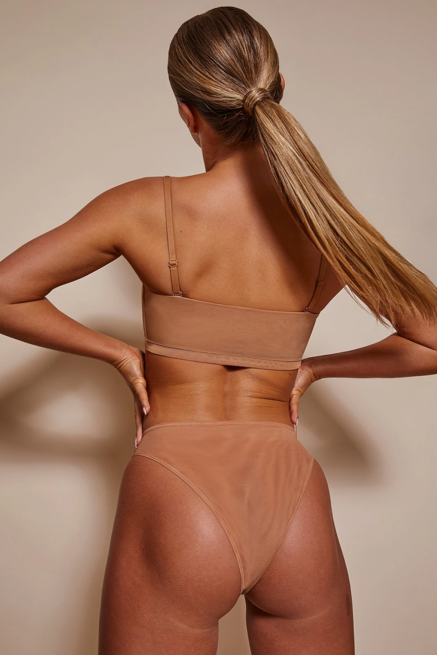 Soft Mesh Brief In Honey - Image 3