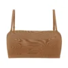 Soft Mesh Bandeau Bra In Almond