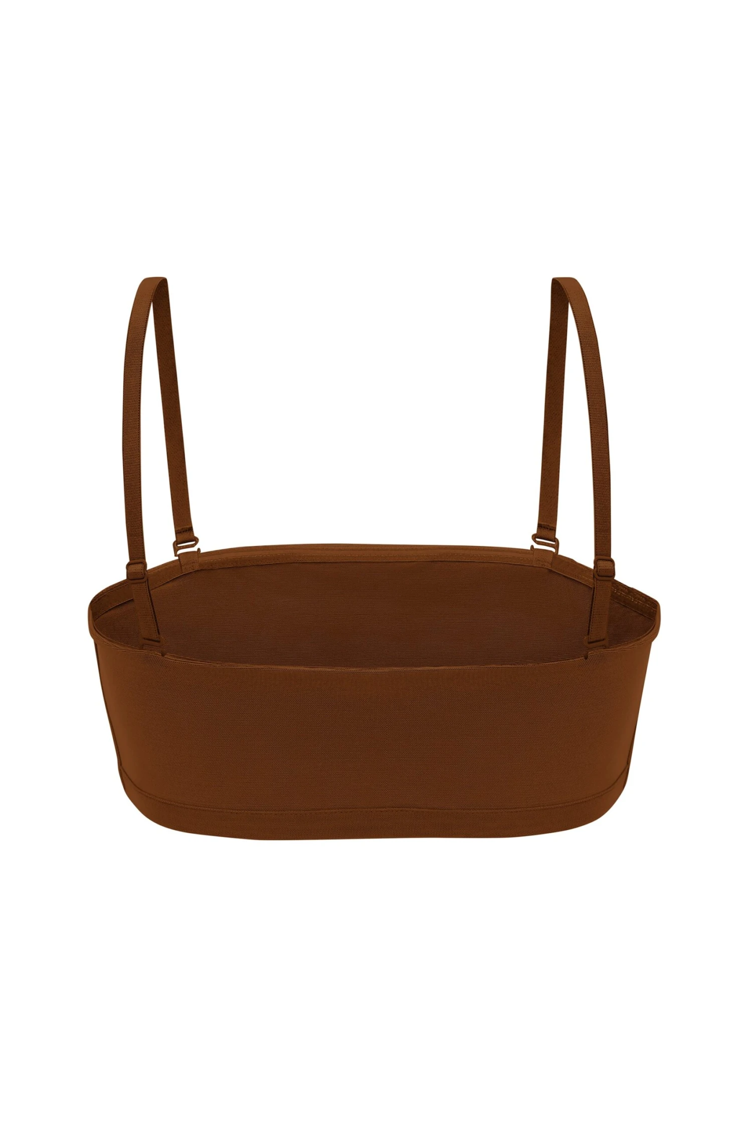 Soft Mesh Bandeau Bra In Chestnut - Image 7