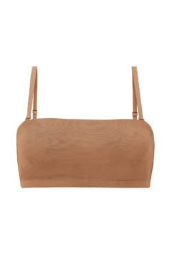 Soft Mesh Bandeau Bra In Honey