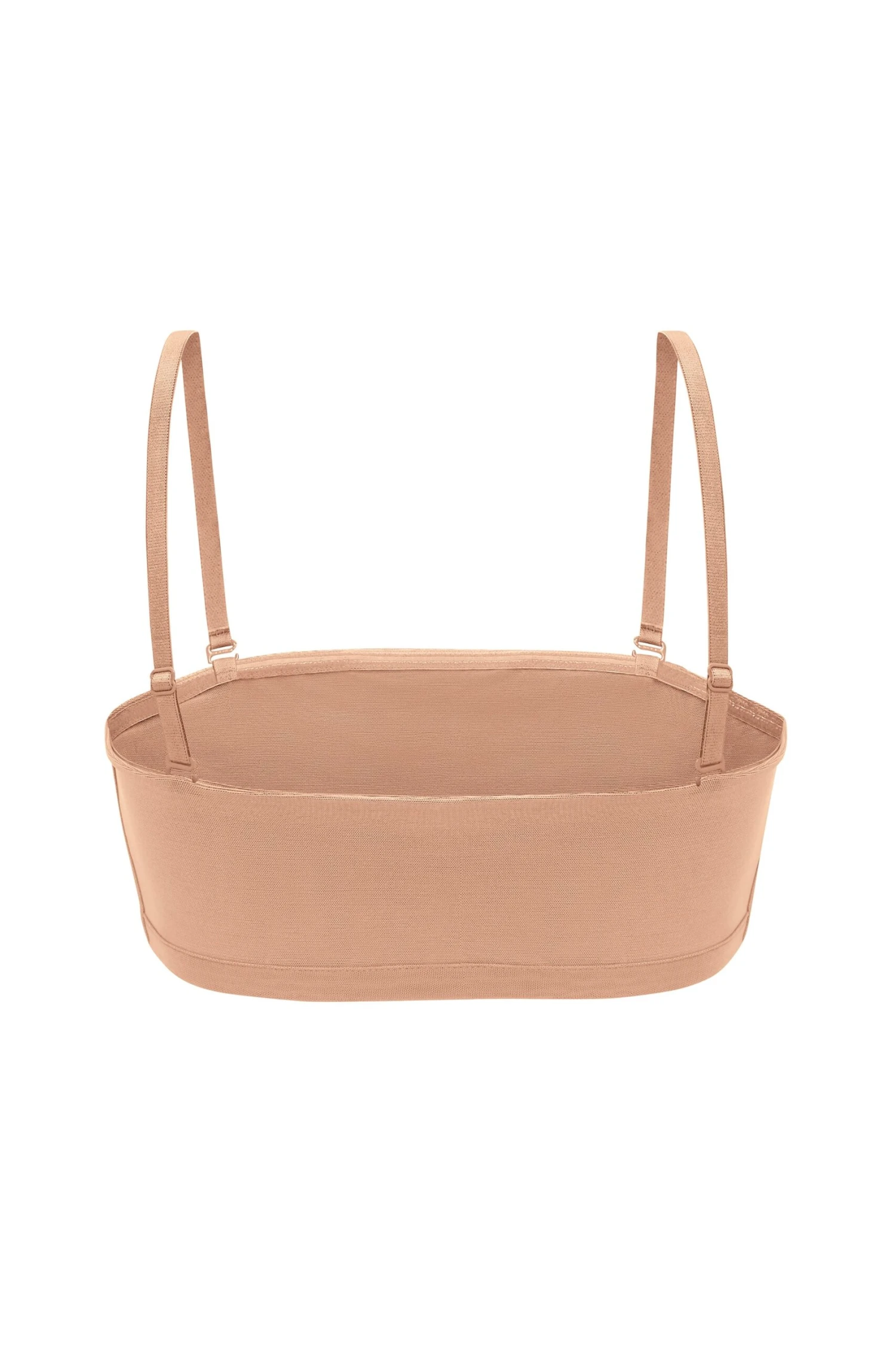 Soft Mesh Bandeau Bra In Warm Peach - Image 7