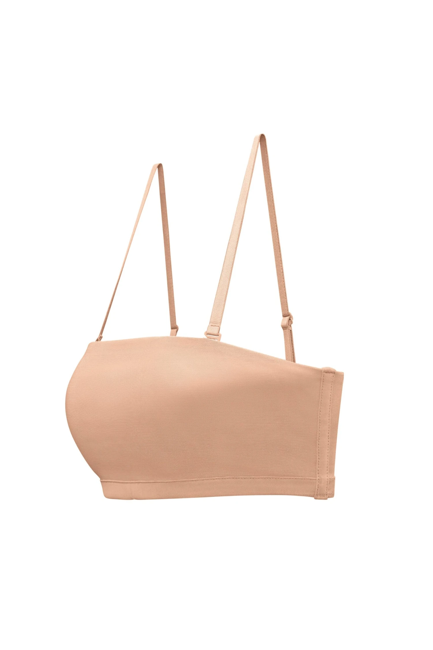 Soft Mesh Bandeau Bra In Warm Peach - Image 8