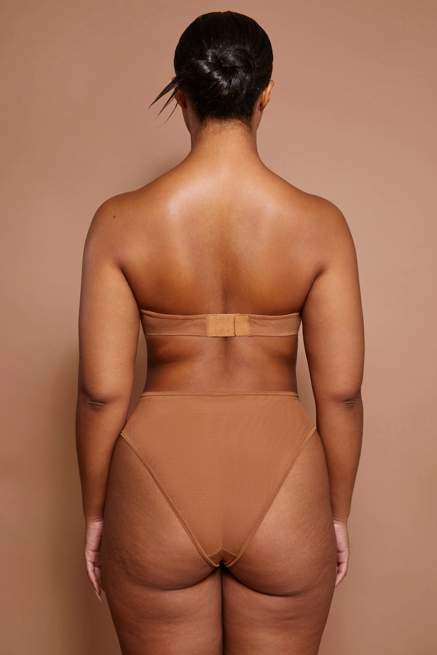 Soft Mesh High Waisted Knicker In Almond - Image 3
