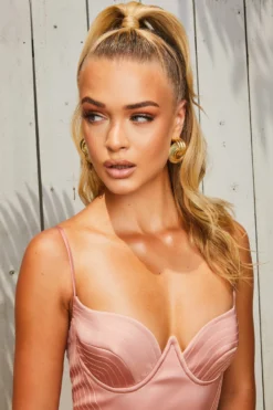 1988 18k Gold Plated Hoop Earrings