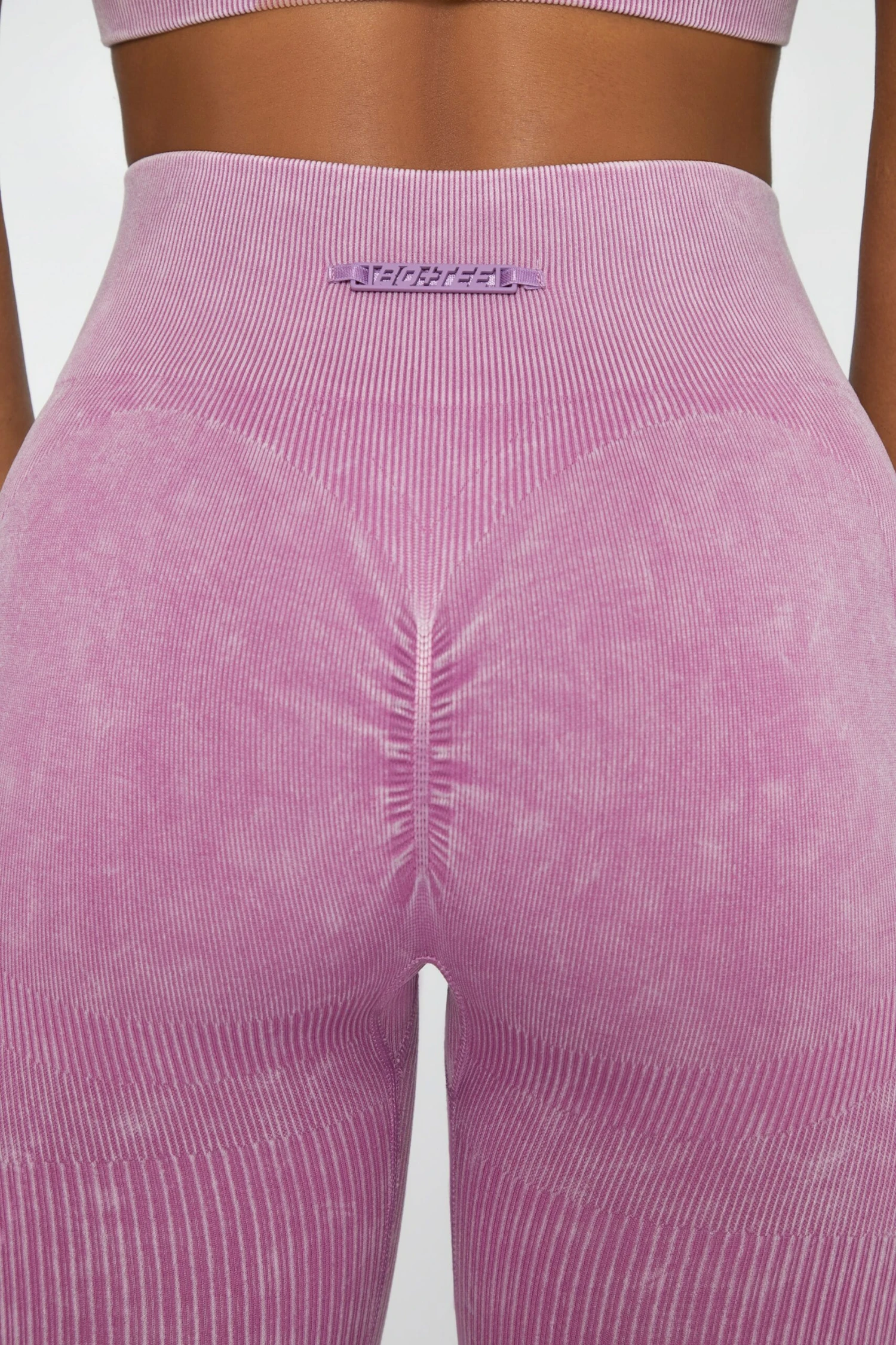 High Waisted Leggings In Pink - Image 4
