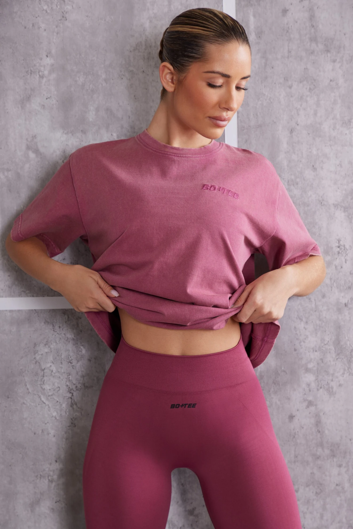 Oversized T-Shirt In Dark Rose - Image 6