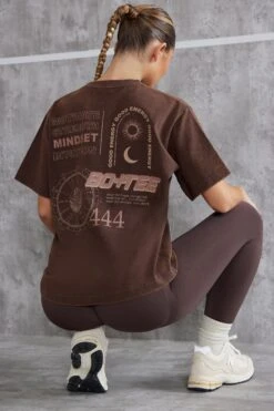 Oversized T-Shirt In Brown