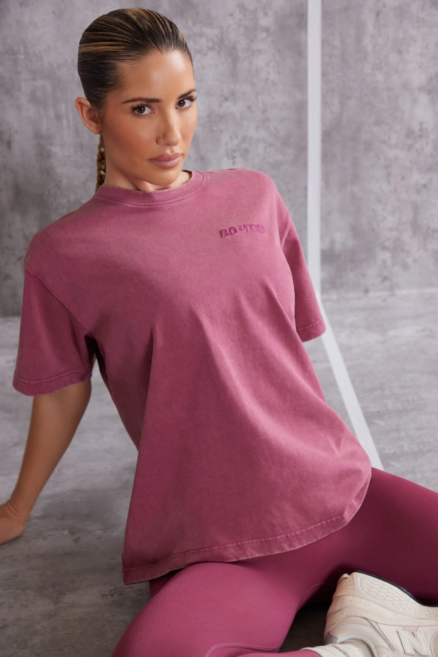 Oversized T-Shirt In Dark Rose - Image 2