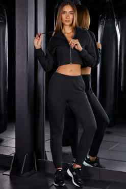 Slim Fit Jogger Bottoms In Black
