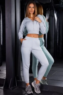 Slim Fit Jogger Bottoms In Grey