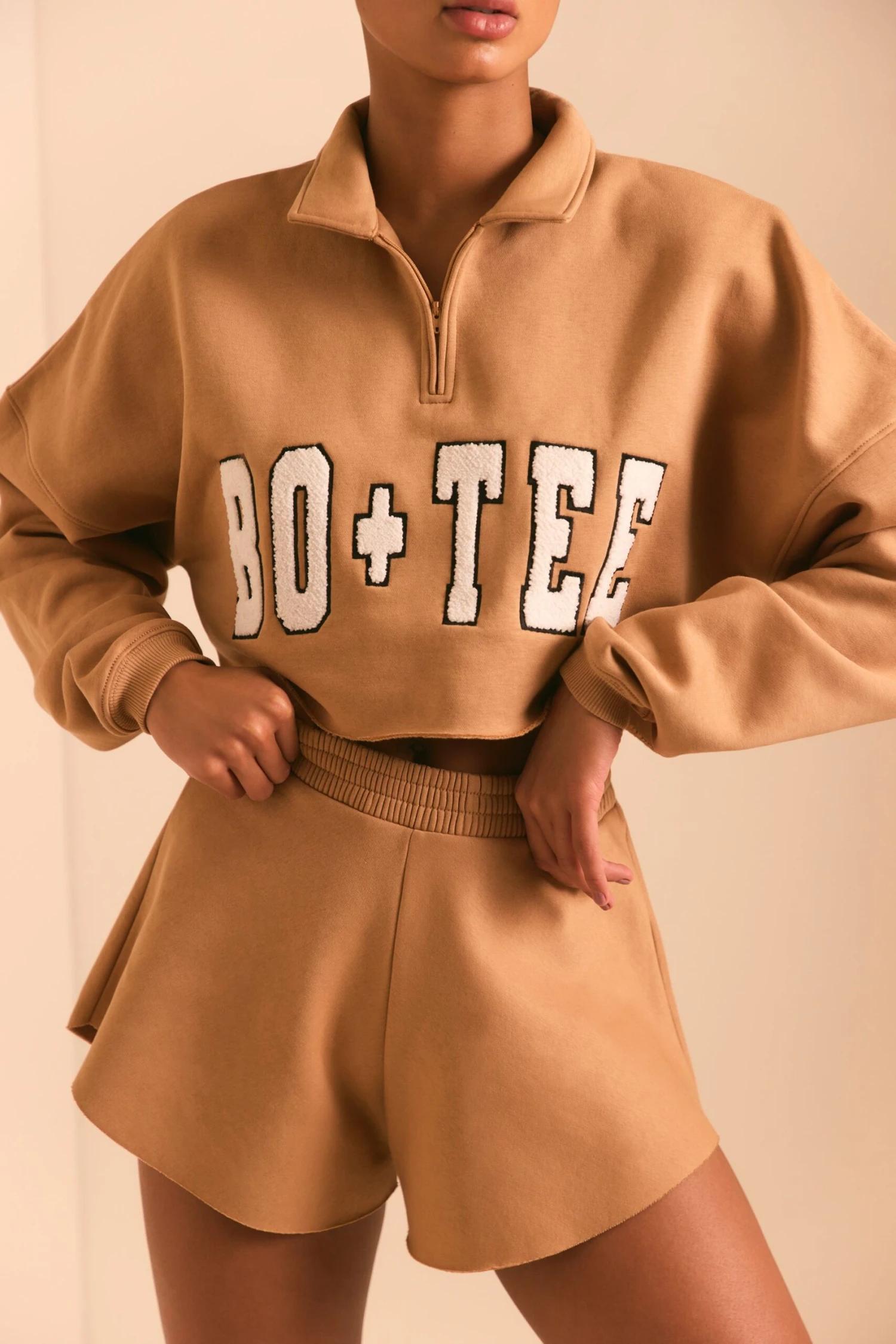 Sweat Shorts In Chestnut Brown - Image 4