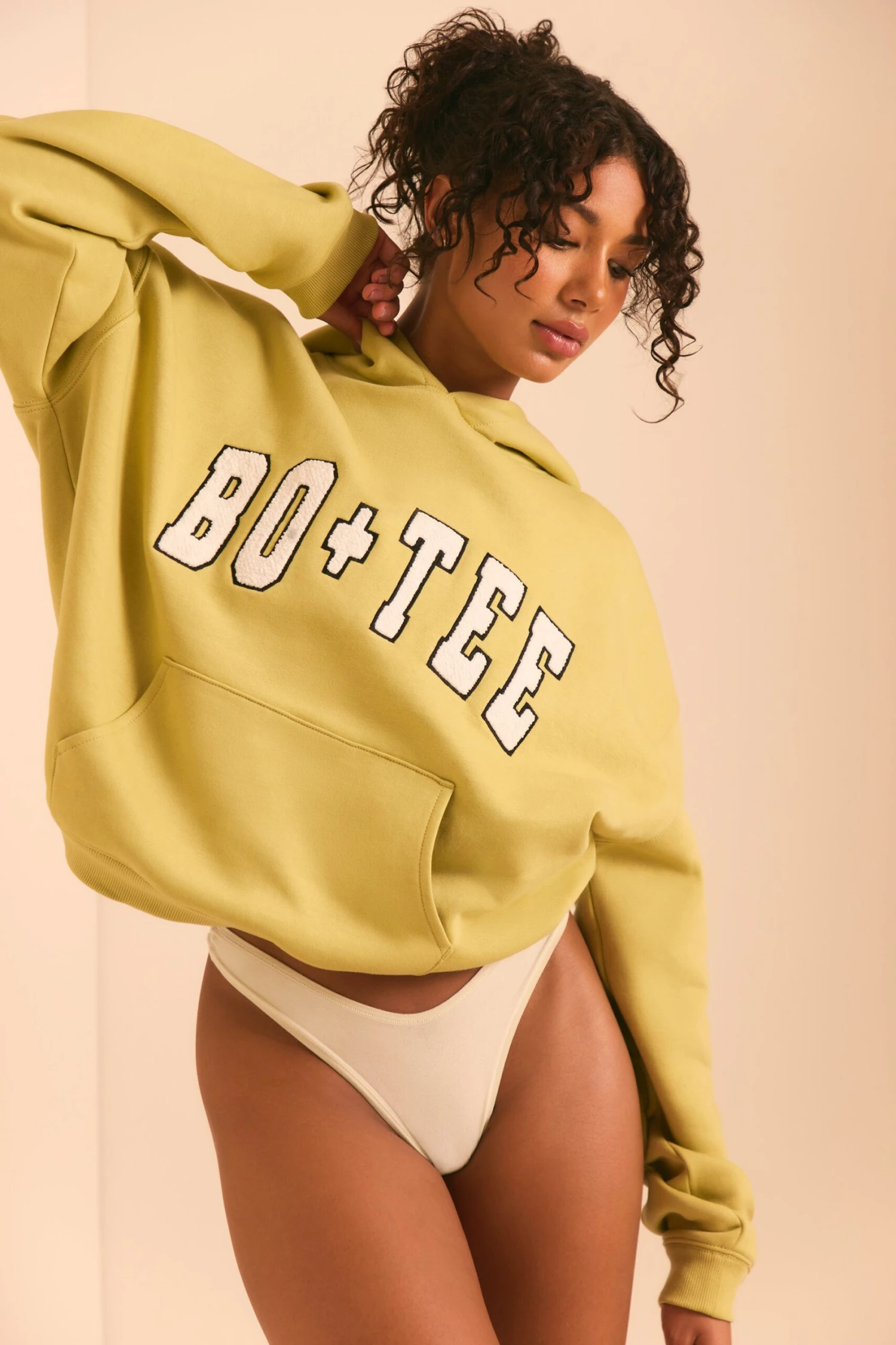 Oversized Hoodie In Matcha Green - Image 3