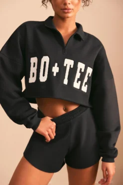 Half Zip Sweater In Black