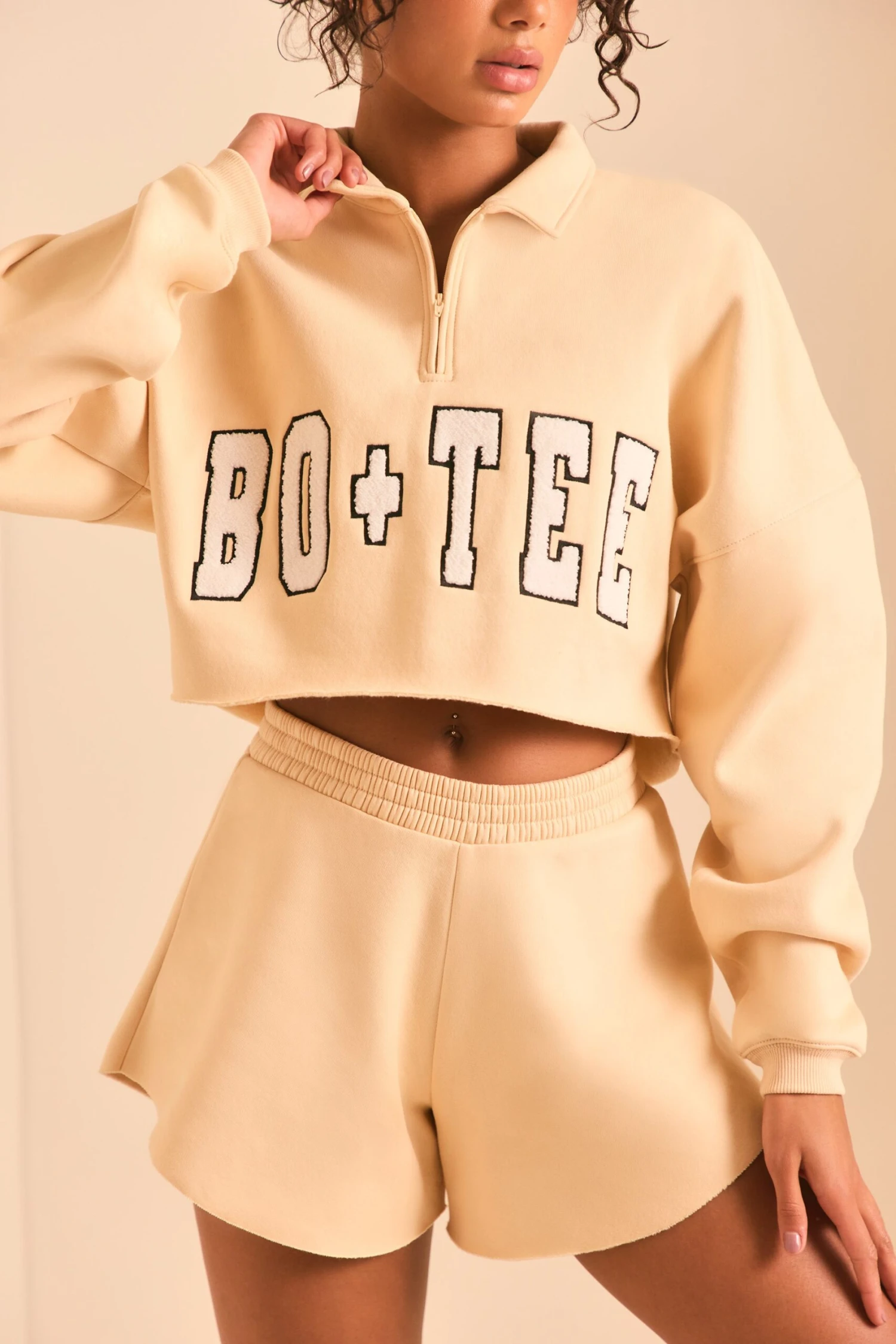 Half Zip Sweater In Sand