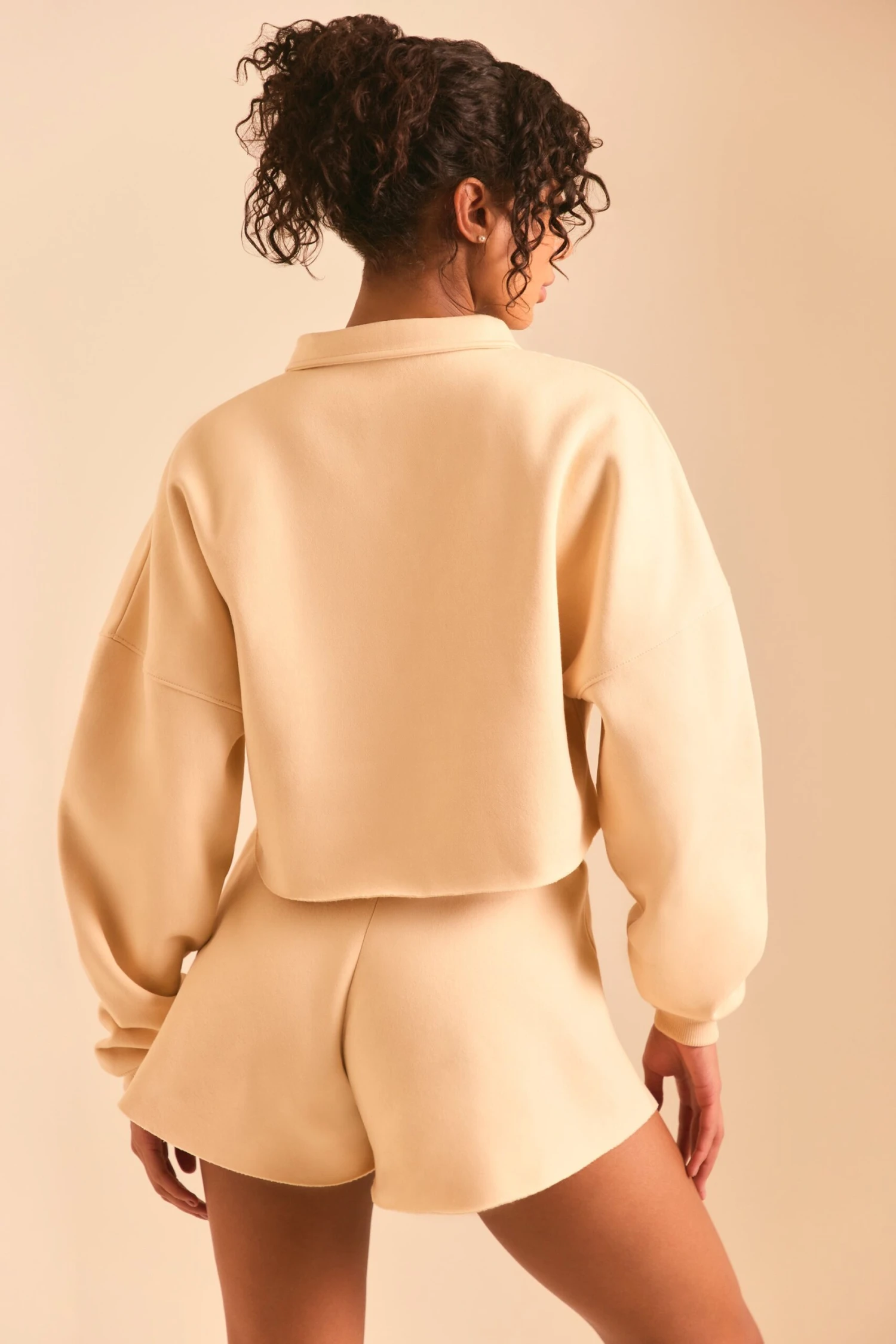 Half Zip Sweater In Sand - Image 2