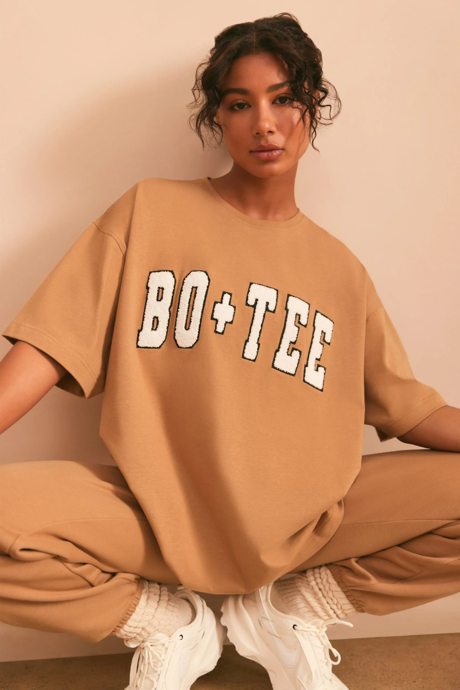 Oversized Short Sleeve T-Shirt In Chestnut Brown - Image 3