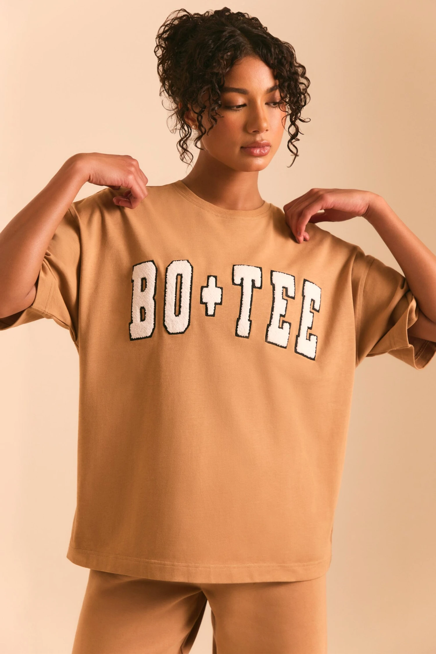 Oversized Short Sleeve T-Shirt In Chestnut Brown - Image 4
